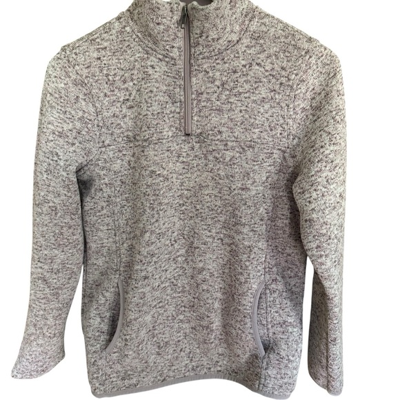 Thread supply women’s cranberry Quarter-Zip sweatshirt kangaroo pocket S - Picture 3 of 9